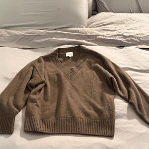 Reformation Jadey Cashmere Oversized V-neck Sweater. Worn once.